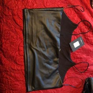 Pleather cropped top